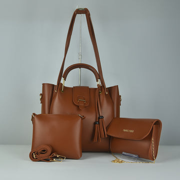 3 Piece Set Soft Lisa Rexine Bags Set
