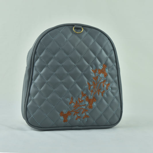 Charming small backpack for girls beautiful front embroidery design